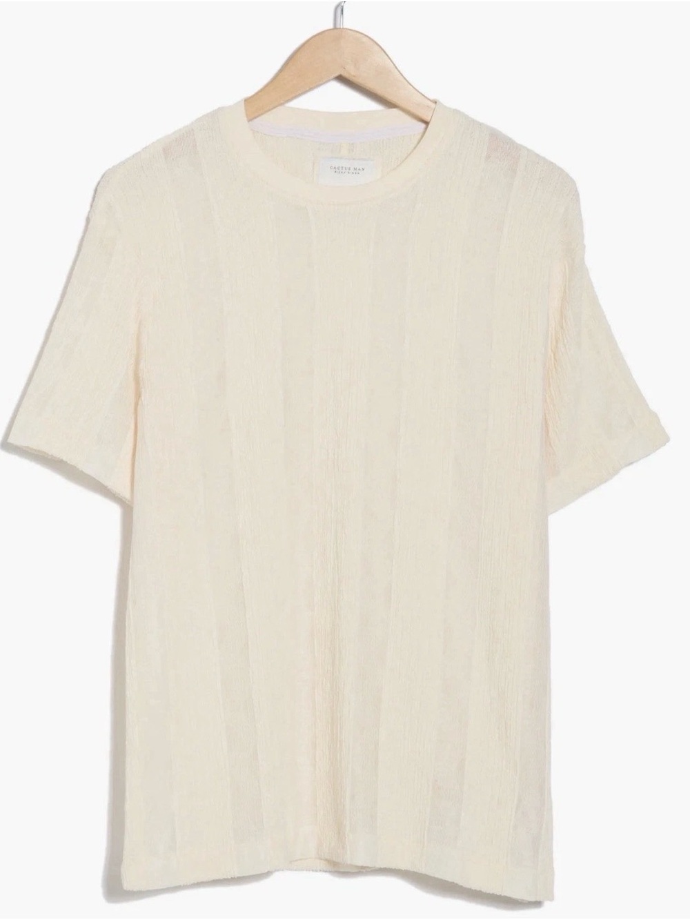 NWT Size S Cactus Man Cream Short Sleeve Knit Tee